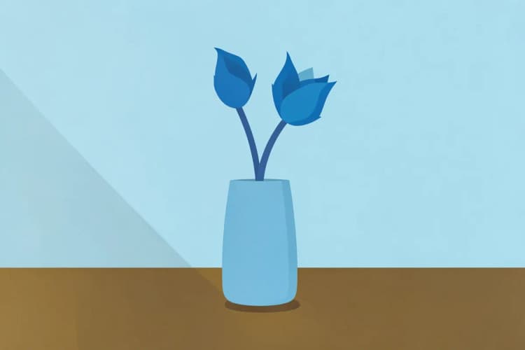 Uma única flor murcha em um vaso sobre uma mesa