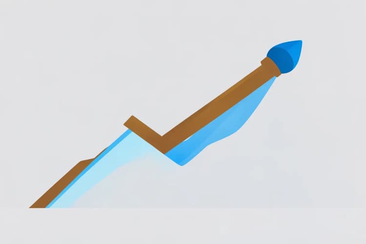 Gráfico simples mostrando uma linha ascendente, representando melhora.
