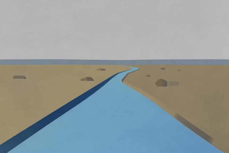 Caminho solitário em um dia cinzento